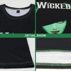 Kids Adults Wicked Costume Green Elphaba T-shirt For Daily Wear -Children Toys Sale Wicked T shirt for Kids and Adult