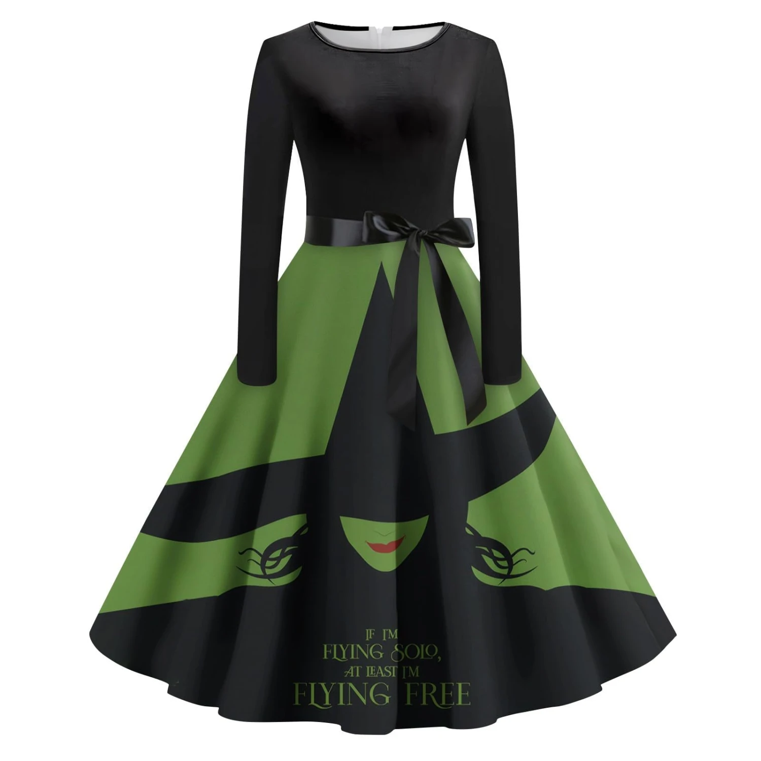 Winter Elphaba Dress Wicked Elphaba Cosplay Costume Warm Wicked Dress W/ Thick Material 2 Winter Elphaba Dress Wicked Elphaba Cosplay Costume Warm Wicked Dress W/ Thick Material - Image 2