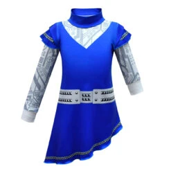 Kids Zombies A-Li Costume Girls Alien Blue Dress Pants Bag 3pcs Sets For Halloween Cosplay -Children Toys Sale Zombie A lin alien costume kids cosplay 1