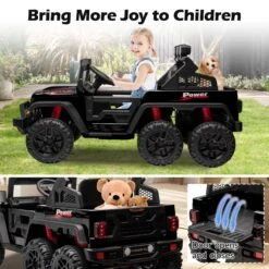 24V Ride On Car 6 Wheels Large Pickup Truck With Remote Control 2 Seater Car For Kids 21 24V Ride On Car 6 Wheels Large Pickup Truck With Remote Control 2 Seater Car For Kids -Children Toys Sale actual color black 02 d990905c ca57 4c63 b70b a7ecd0c916e9