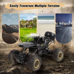 1/12 Large RC Monster Truck 2.4G 4WD Metal Remote Control Car Kids RC Toys 16 1/12 Large RC Monster Truck 2.4G 4WD Metal Remote Control Car Kids RC Toys -Children Toys Sale actual color black 03
