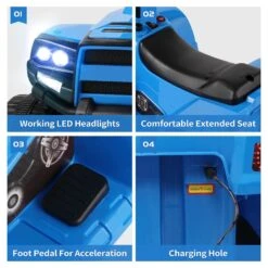6V Kids Ride-on ATV Car 4 Wheels Battery Powered Ride-On Toy With Light For Children -Children Toys Sale actual color blue 03 fe3267cd 61a0 4a86 93fe 416bd749ed57