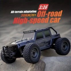 38KM/H Fast RC Truck 4WD Full-scale Off-road Jeep 1/16 All Terrain Climbing Vehicle -Children Toys Sale actual color coupe blue 03