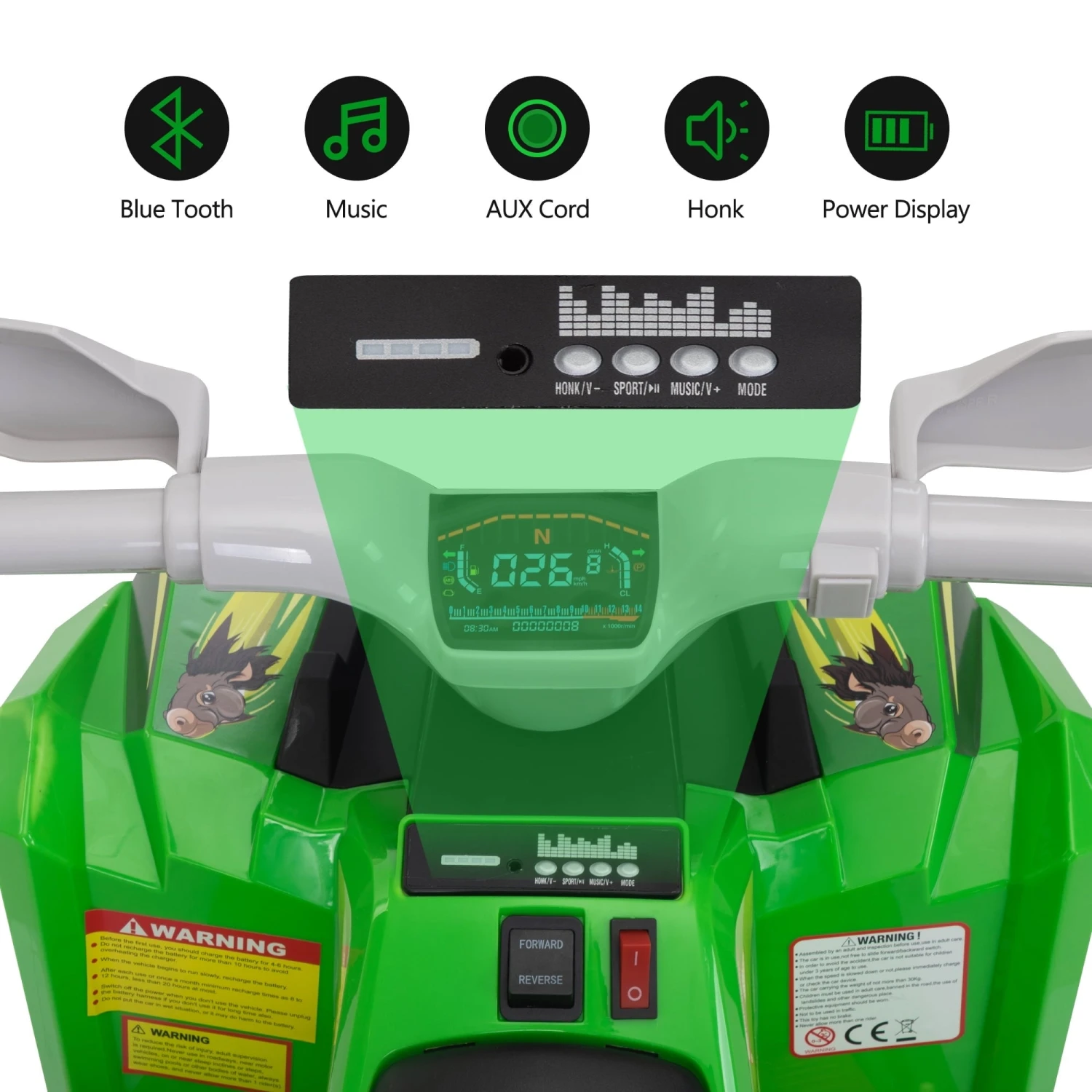 Kids Atv Quad Car With Trailer 6V Kids Electric Car With Forward Backward Function 2 Kids Atv Quad Car With Trailer 6V Kids Electric Car With Forward Backward Function - Image 2