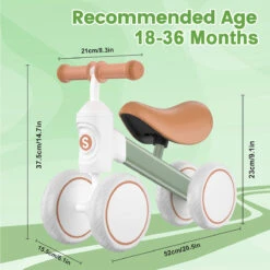 Balance Bike 4 Wheels Toddler Ride On Car Safe Kids Ride-on Toys For Boys And Girls -Children Toys Sale actual color green 02 d3447c67 8a5c 4d23 a3fd 911ac307a55f