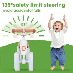 Balance Bike 4 Wheels Toddler Ride On Car Safe Kids Ride-on Toys For Boys And Girls -Children Toys Sale actual color green 04