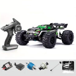 38KM/H 4WD RC Car Carbon Brush Off-road Car All Terrain Monster Vehicle Toys -Children Toys Sale actual color pickup green 01