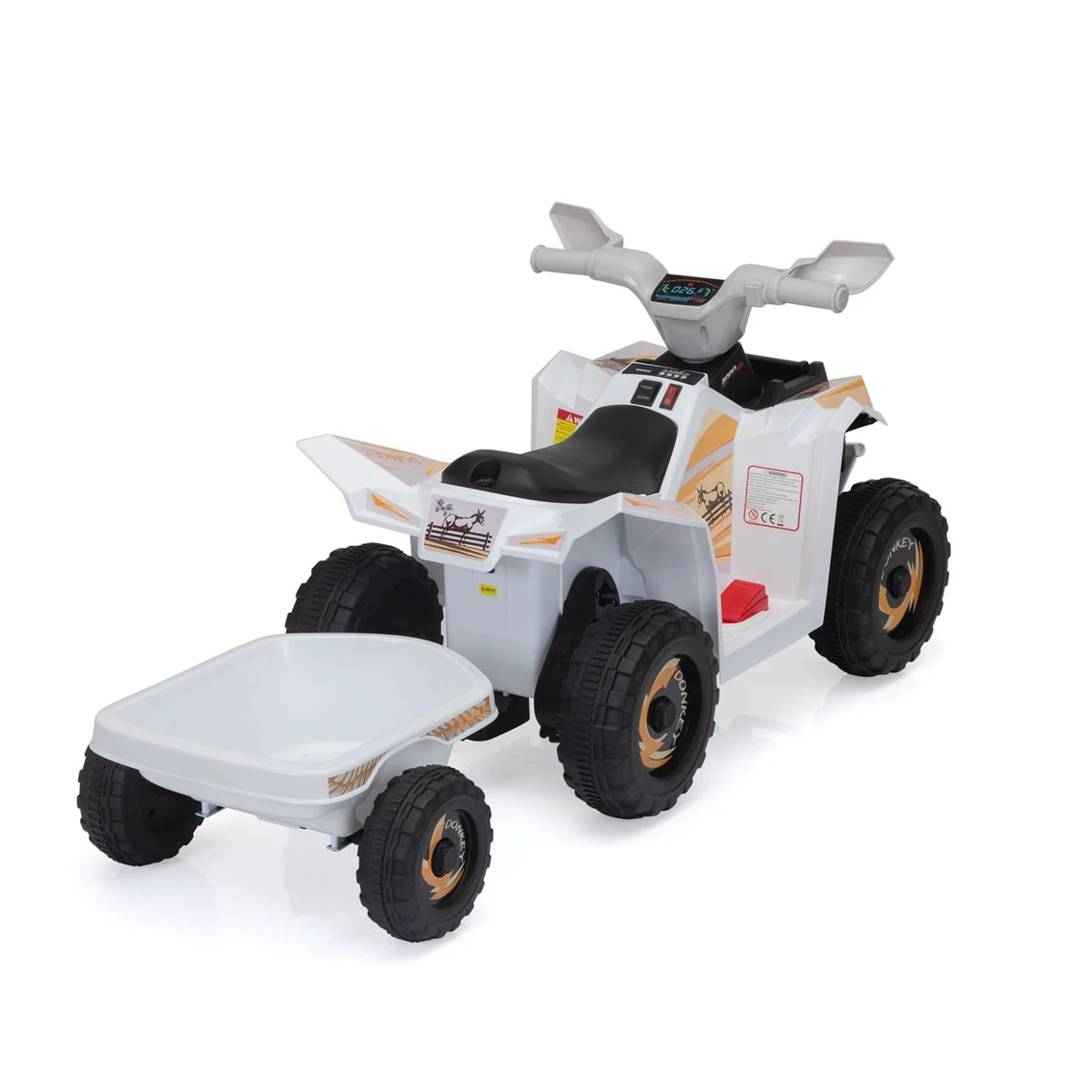 Kids Ride On ATV 6V 4 Wheeler Electric Quad Car Ride On Toys With Trailer 8 Kids Ride On ATV 6V 4 Wheeler Electric Quad Car Ride On Toys With Trailer - Image 8