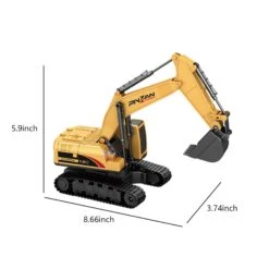 2.4G RC Excavator 1/20 Alloy RC Engineering Vehicles 6 Channels Excavator For Kids 16 2.4G RC Excavator 1/20 Alloy RC Engineering Vehicles 6 Channels Excavator For Kids -Children Toys Sale actual color yellow 03
