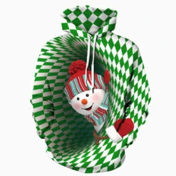 Adult Christmas Hoodie Green Furry Monster Sweatshirt Long Sleeve Plus Size Pullover Hoodie For Christmas Party -Children Toys Sale adult christmas hoodie 2