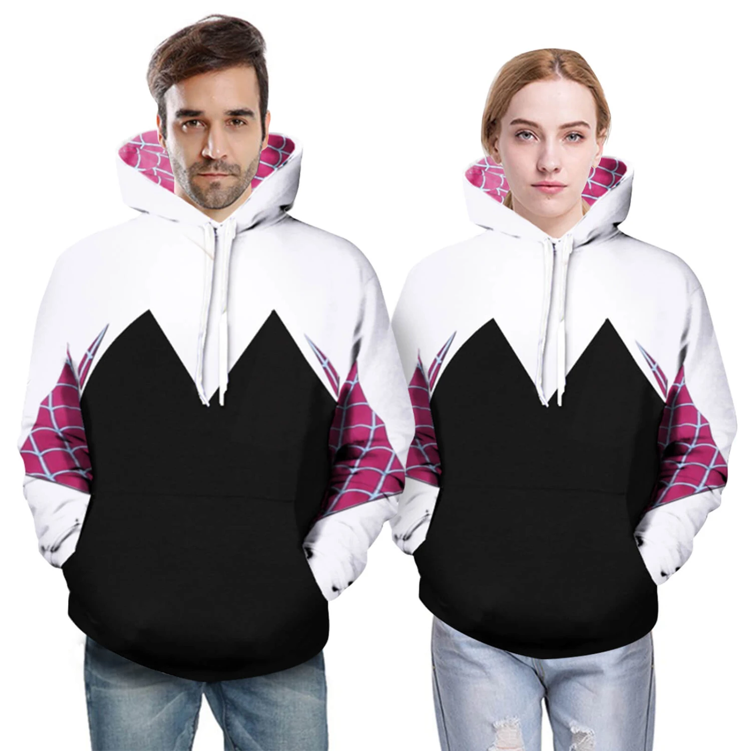 Adult Gwen Hoodie Unisex Long Sleeve Zip-up Pullover Plus Size Sweatshirt 1 Adult Gwen Hoodie Unisex Long Sleeve Zip-up Pullover Plus Size Sweatshirt