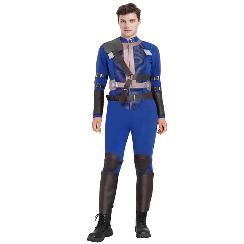 Fallout Vault 33 Costume Lucy Cosplay Outfit Blue Uniform Halloween Party Suit 2 Fallout Vault 33 Costume Lucy Cosplay Outfit Blue Uniform Halloween Party Suit - Image 2