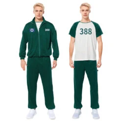 Adult Game Costume 3PCS Players Tracksuit Sweatshirt Pants And T-shirt Full Set 22 Adult Game Costume 3PCS Players Tracksuit Sweatshirt Pants And T-shirt Full Set -Children Toys Sale adult squid game costume number 388