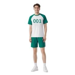 Adult Green Players Suit Game Cosplay Short-sleeve Top And Shorts Costume -Children Toys Sale adult squid game costume 3 77bd976f 7999 4233 802b c89967336409