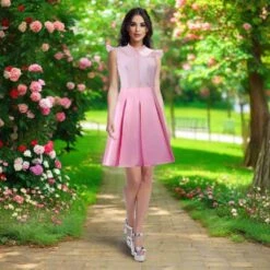 Women Glinda Outfit Pink Tops Skirt And Underwear 3pcs Glinda Dress Suit Wicked Witch Costume