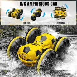 Amphibious RC Car Football 4WD Stunt Remote Control Car 100% Waterproof Toys For Kids -Children Toys Sale amphibious rc car football 1