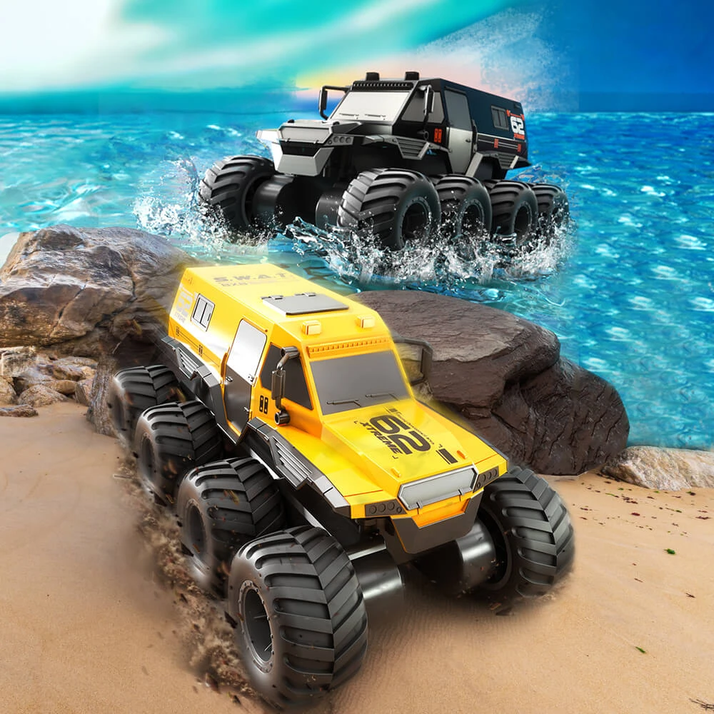 1/12Amphibious RC Car 8WD Off-Road Waterproof RC Truck Boys All Terrain Remote Control Car RC Toys 1 1/12Amphibious RC Car 8WD Off-Road Waterproof RC Truck Boys All Terrain Remote Control Car RC Toys