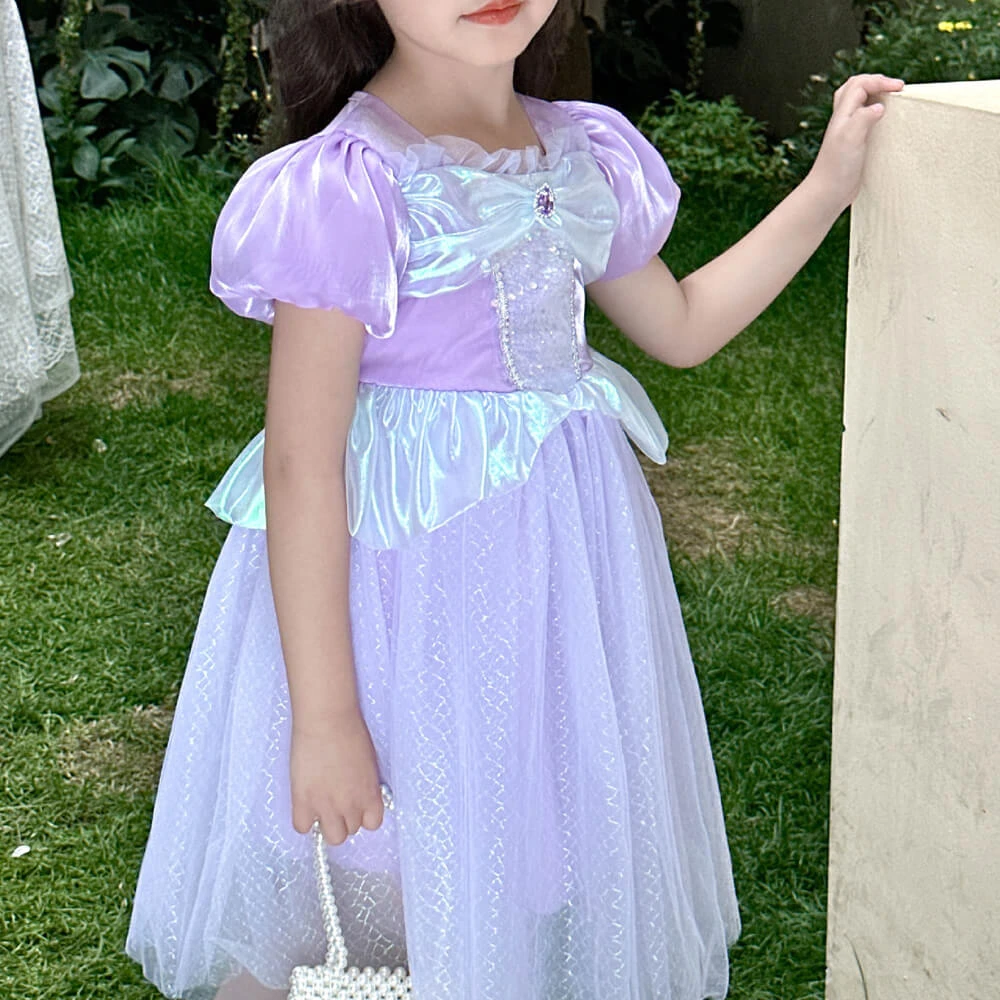 Kids Sea Princess Ariel Dress Mermaid Dress Up Costume Birthday Carnival Ball Gown Dress 2 Kids Sea Princess Ariel Dress Mermaid Dress Up Costume Birthday Carnival Ball Gown Dress - Image 2