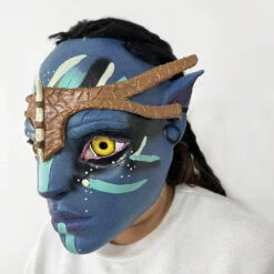 Neytiri And Jake Sully Helmet Latex Mask With Wig Halloween Men/ Women Cosplay Prop -Children Toys Sale avatar neytiri mask 4