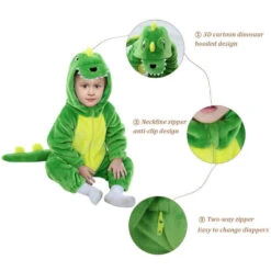 Toddler Infant Dinosaur Costume Flannel Hooded Onesie Soft Animal Romper Outfits Fancy Jumpsuit -Children Toys Sale baby dinosaur outfit jumpsuit 1 a5f697e3 318c 4237 913b f277d4f60514