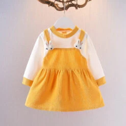 Little Girl Bunny Dress Kids Long Sleeve Easter Costume Cut Baby 1st Easter Outfit -Children Toys Sale baby girl bunny dress 1