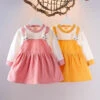 Little Girl Bunny Dress Kids Long Sleeve Easter Costume Cut Baby 1st Easter Outfit