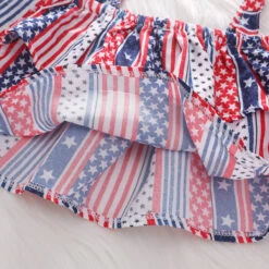 Baby Girl 4th Of July Outfit American Flag 2PCS Patriotic Set Stars Stripe Tops+Denim Shorts -Children Toys Sale baby girl independence day outfit 10