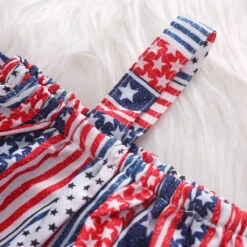 Baby Girl 4th Of July Outfit American Flag 2PCS Patriotic Set Stars Stripe Tops+Denim Shorts -Children Toys Sale baby girl independence day outfit 9
