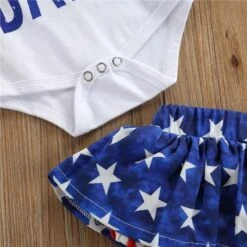Baby Girl July 4th Outfit Romper Newborn American Flag Patriotic Summer Clothes Set 8 Baby Girl July 4th Outfit Romper Newborn American Flag Patriotic Summer Clothes Set -Children Toys Sale baby girl independence day romper dress suit 2