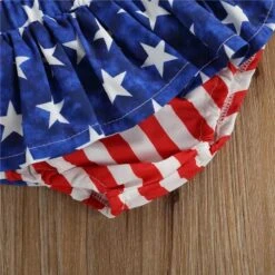 Baby Girl July 4th Outfit Romper Newborn American Flag Patriotic Summer Clothes Set 10 Baby Girl July 4th Outfit Romper Newborn American Flag Patriotic Summer Clothes Set -Children Toys Sale baby girl independence day romper dress suit 4