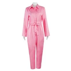 Pink Jumpsuit Kids Adults Movie Costume Button Down Lapel Belted Cosplay Outfit -Children Toys Sale barbie costume 4 d6366645 790d 4687 98b9 a4eb54af6021