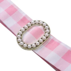 Pink Dress Beach Vacation Plaid Clothing With Necklace And Earrings For Kids Adults -Children Toys Sale barbie dress 6