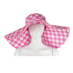 Pink Barbara Plaid Dress With Earrings Necklace And Headwear Included Beach Vacation Dress Up -Children Toys Sale barbie pink hat a82ea386 14cc 4489 ae2e 7b599980ff24