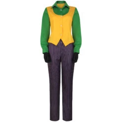Women Joker Costume Striped Purple Uniform Party Outfit Femal Joker Halloween Suit -Children Toys Sale batman femal joker costume 3