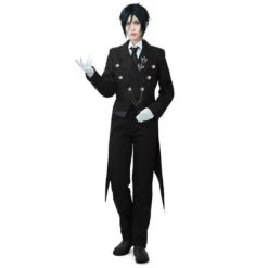 Mens Sebastian Michaelis Costume Sebastian Cosplay Outfit Halloween Dress Up Full Set
