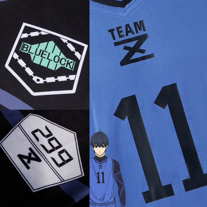 Blue Lock Jersey & Shorts Football Training Uniform Optional Isagi Yoichi #11 Soccer Uniforms Blue Lock Cosplay Costume 10 Blue Lock Jersey & Shorts Football Training Uniform Optional Isagi Yoichi #11 Soccer Uniforms Blue Lock Cosplay Costume - Image 10