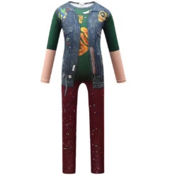 Boys Bonzo Costume Kids Zombie Cosplay Jumpsuit Halloween Carnival Outfit Children Costume