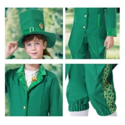 Saint Patricks Day Costume Boys Girls Leprechaun Outfit Paddys Day Hat And Dress Full Set 13 Saint Patricks Day Costume Boys Girls Leprechaun Outfit Paddys Day Hat And Dress Full Set -Children Toys Sale boys girls st patrick day costume 3