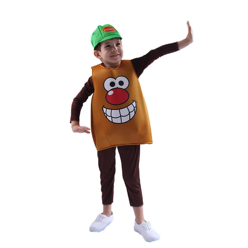 Children Tomato Costume Vegetable Stage Dress Up Halloween Cosplay Outfit For Boys Girls 3 Children Tomato Costume Vegetable Stage Dress Up Halloween Cosplay Outfit For Boys Girls - Image 3