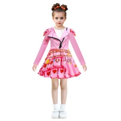 Girls Queen Of Hearts Costume The Rise Of Red Bridget Pink Dress Pants And Wig For Halloween Carnival -Children Toys Sale bridget dress