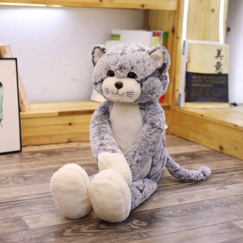 Kid Cat Plush Toys Cute Stuffed Animals Soft Fluffy Cat Dolls With Long Legs For Birthday Gift 3 Kid Cat Plush Toys Cute Stuffed Animals Soft Fluffy Cat Dolls With Long Legs For Birthday Gift - Image 3