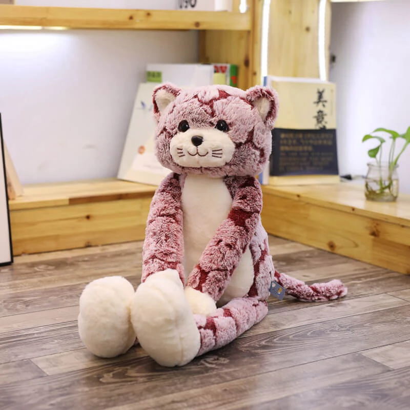 Kid Cat Plush Toys Cute Stuffed Animals Soft Fluffy Cat Dolls With Long Legs For Birthday Gift 2 Kid Cat Plush Toys Cute Stuffed Animals Soft Fluffy Cat Dolls With Long Legs For Birthday Gift - Image 2