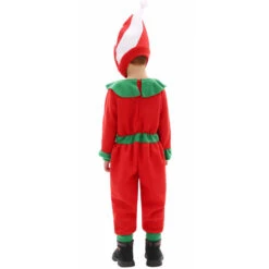 Kids Elf Costume Christmas Elf Outfit Boys Girls Xmas Jumpsuit And Hat 2pcs Elf Suit -Children Toys Sale child elf costume 4