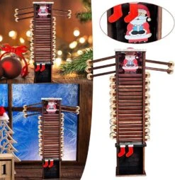 Christmas Countdown Calendar Santa Claus Down The Chimney Ornament Wooden Christmas Advent Gift For Kids -Children Toys Sale christmas count down calander 2