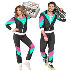 Couples Disco Outfit Adult 70s Hip Hop Street Style Jacket And Pants Women Men Halloween Party Costume -Children Toys Sale couples dicso costume 1