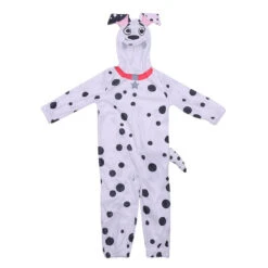 Kids Spotted Dog Costume Boys Girls Dog Jumpsuit With Hood Halloween Costumes