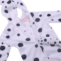 Kids Spotted Dog Costume Boys Girls Dog Jumpsuit With Hood Halloween Costumes -Children Toys Sale cruella dalmatian spotted puppy dog jumpsuit 6