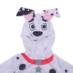 Kids Spotted Dog Costume Boys Girls Dog Jumpsuit With Hood Halloween Costumes -Children Toys Sale cruella dalmatian spotted puppy dog jumpsuit 7