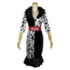 Halloween Cosplay Black And White Dress For Women