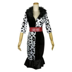 Halloween Cosplay Black And White Dress For Women